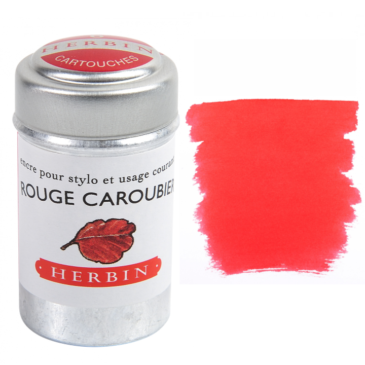 Herbin Fountain Pen Ink Cartridges / Tin of 6 / Various colors