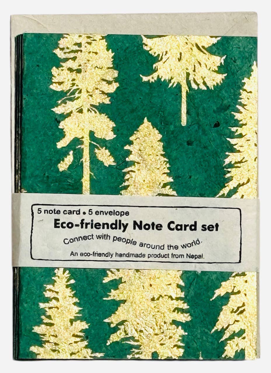 Lokta Notecard Set / Trees