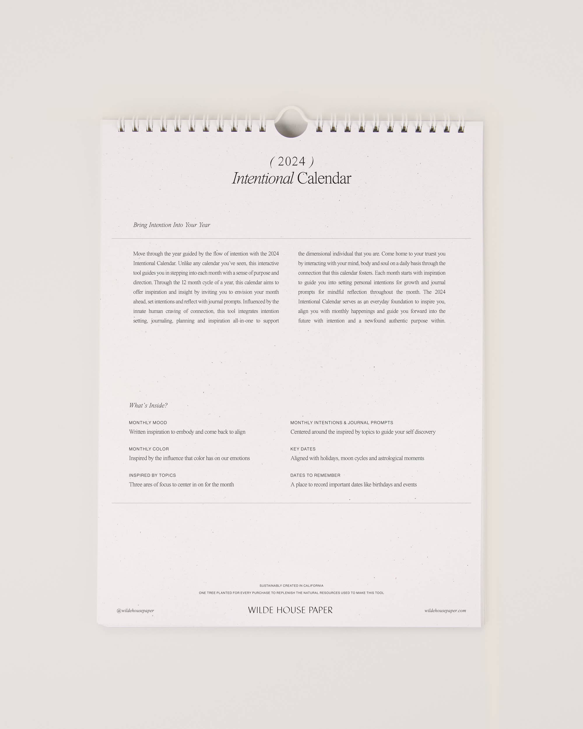 2024 Intentional Calendar