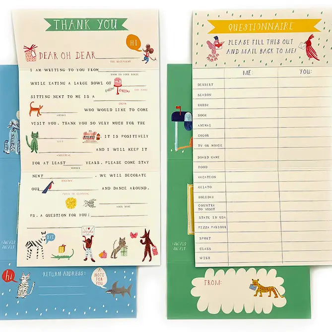 Animal Menagerie Stationery Kit