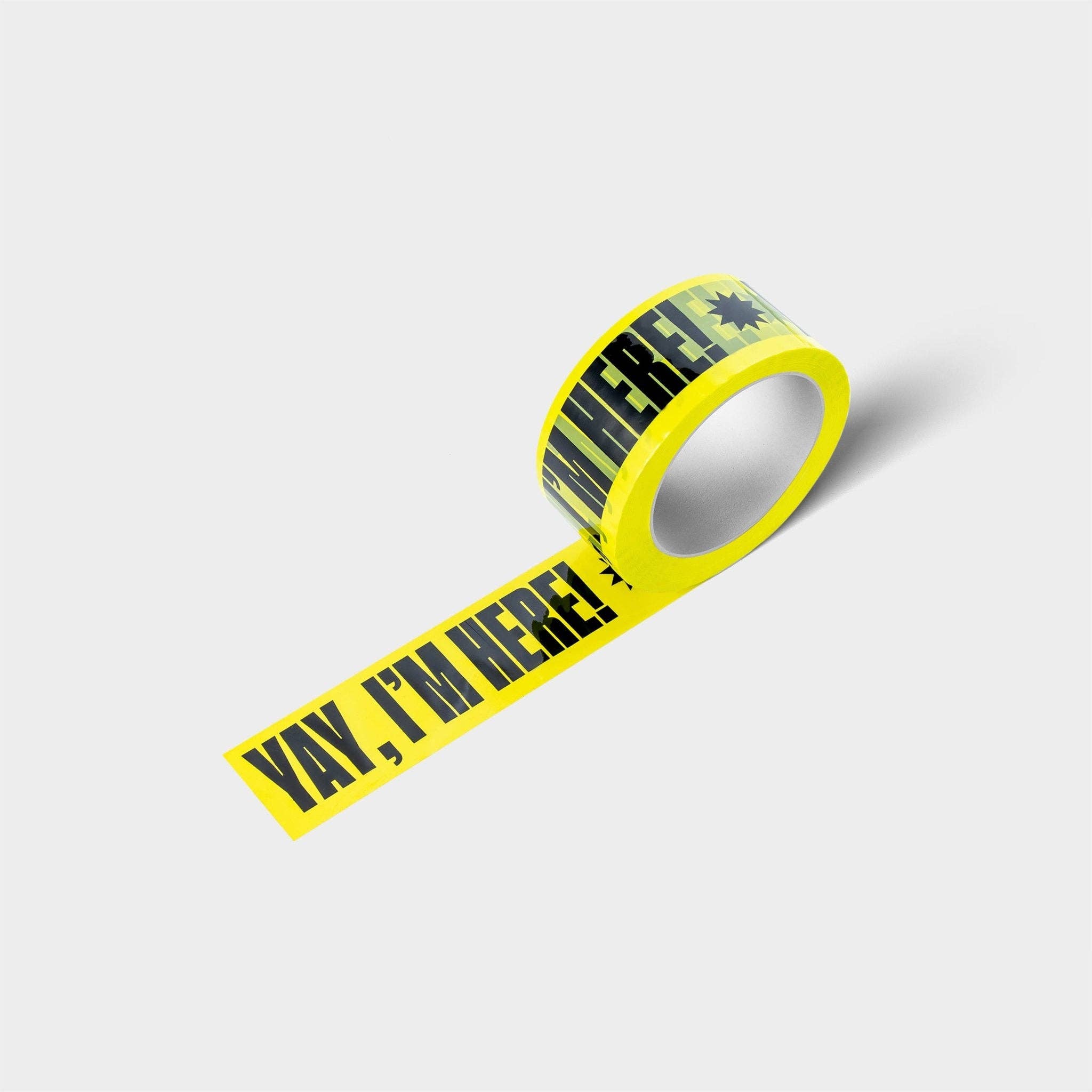 Yay, I'm Here! Shipping Tape - Yellow/Black