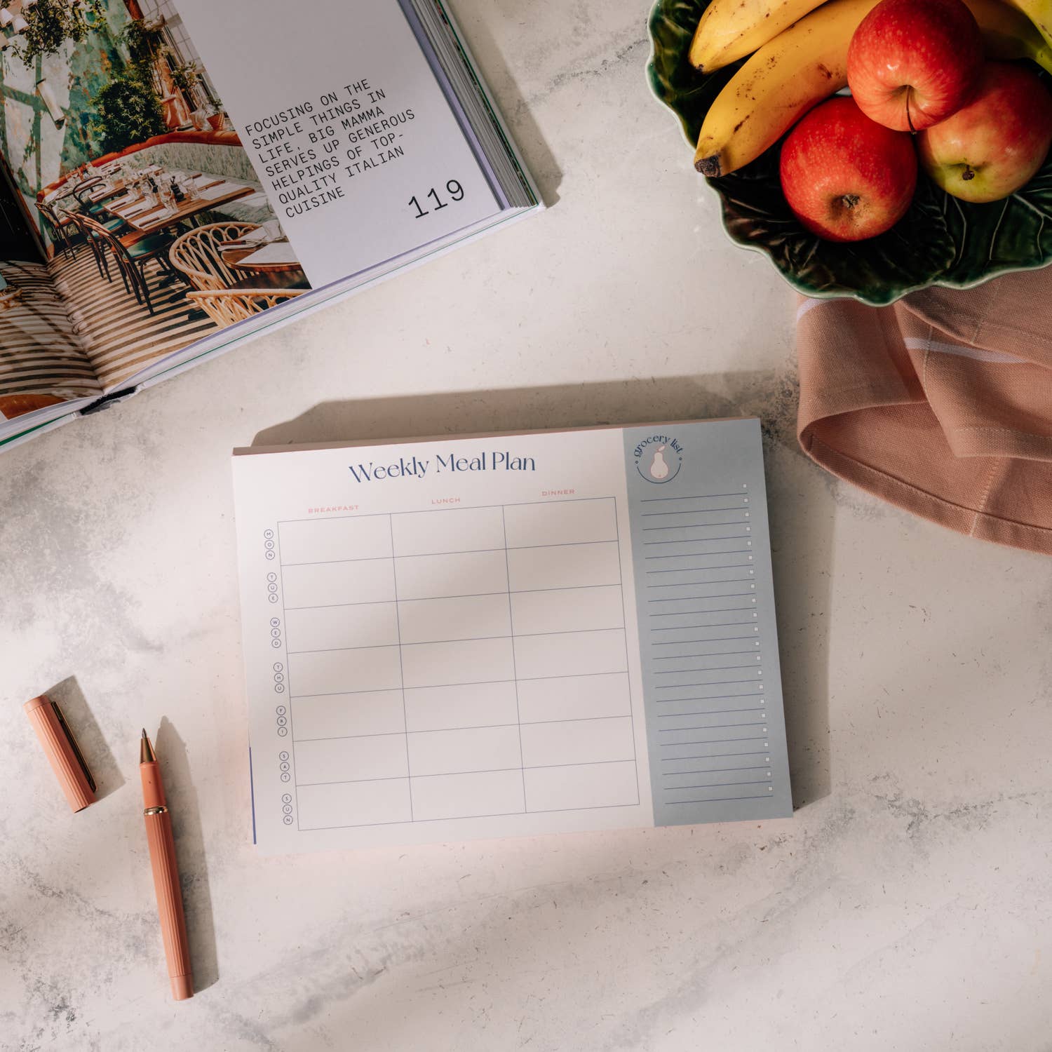 Weekly Meal Planner & Grocery List / On the Menu