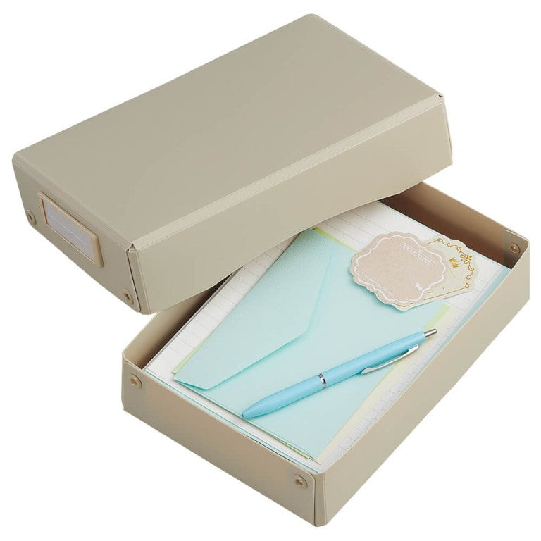 Lihit Lab Roomy Desk Tray A5 Size / Beige