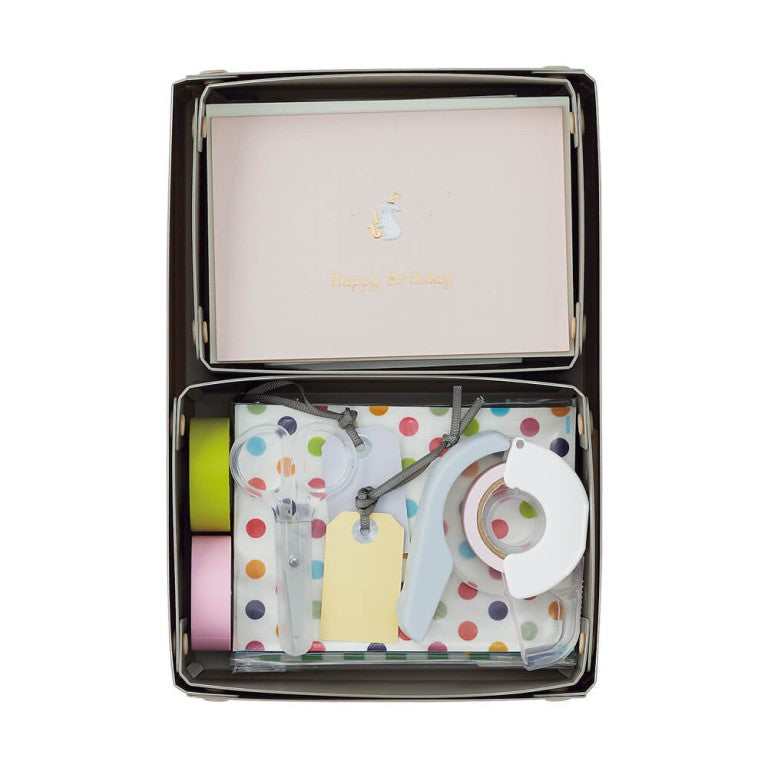 Lihit Lab Roomy Desk Tray A5 Size / Black