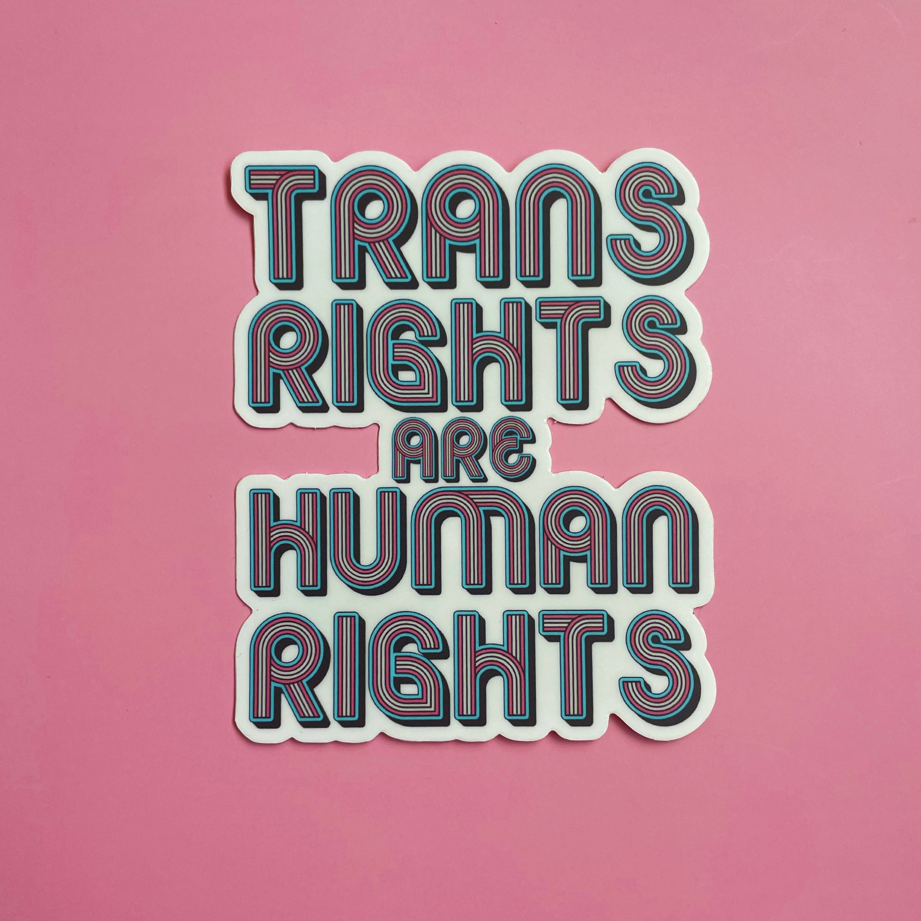 Trans Rights Are Human Rights Retro Sticker