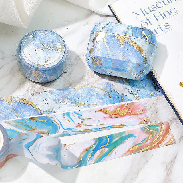 BGM Marble Stone Washi Tape / Blue Stone Pattern