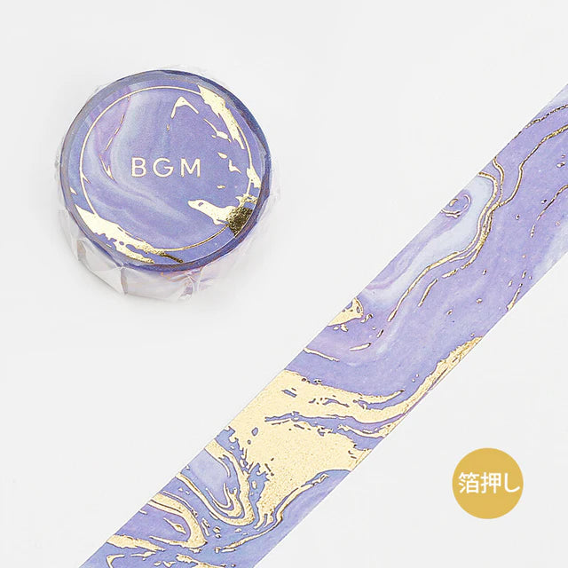 BGM Marble Stone Washi Tape / Purple Stone Pattern