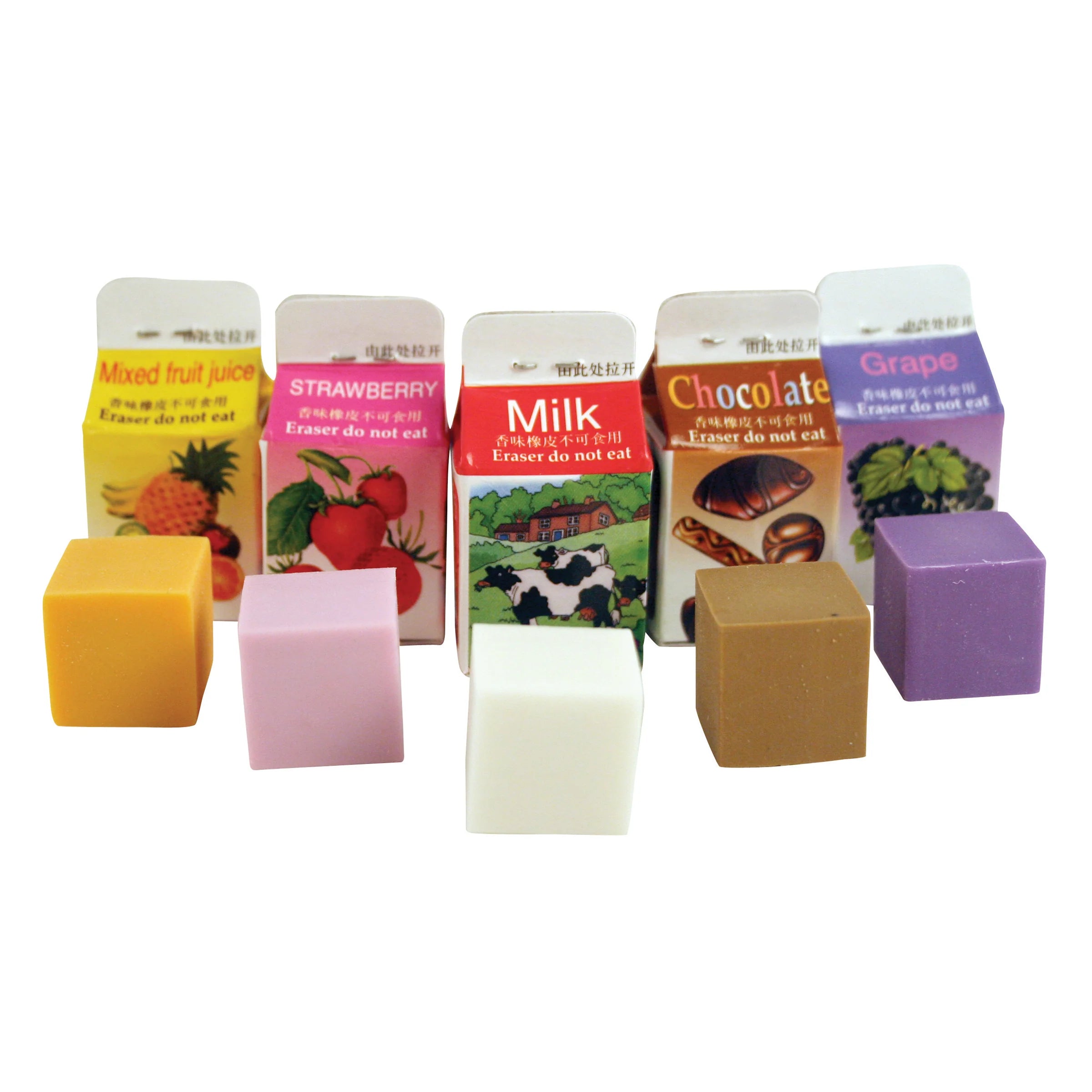 Mini Milk Carton Erasers