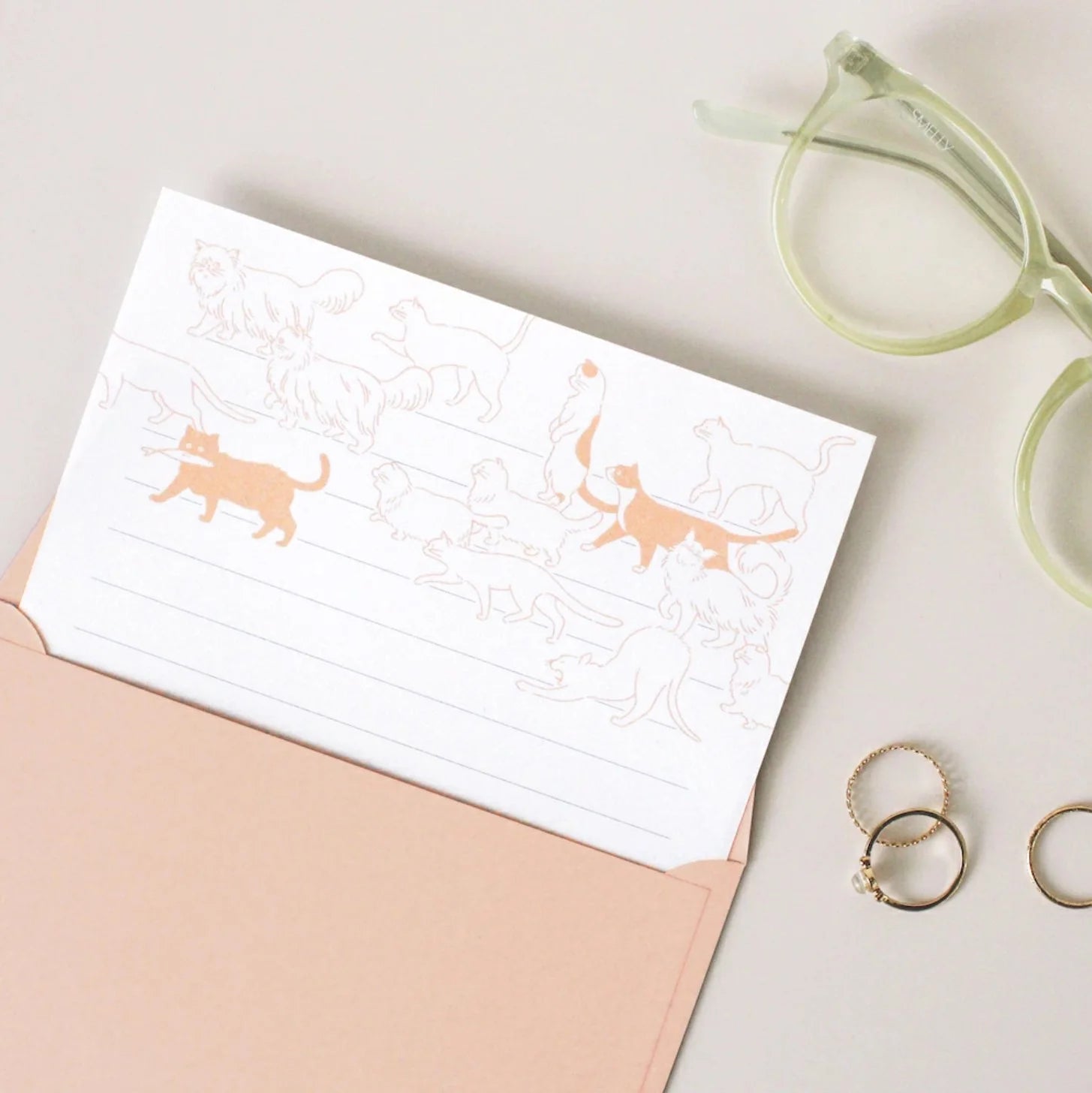 Letterpress Letter Set / Cats