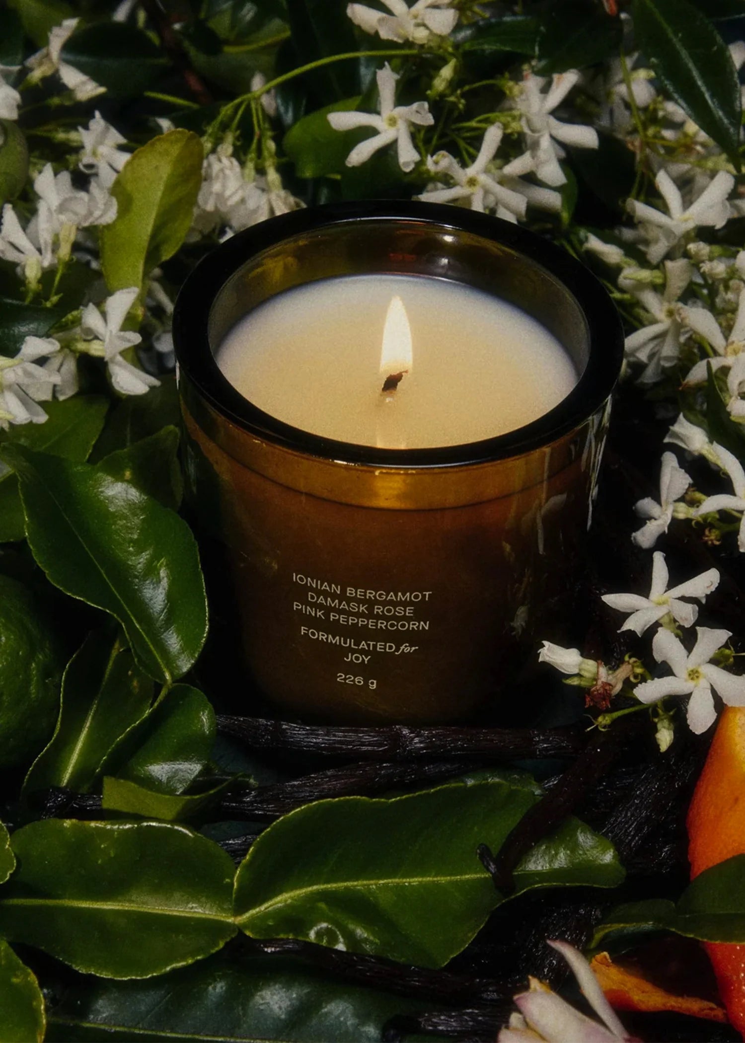 Night Blooming Jasmine & Damask Rose Candle by Flamingo Estate