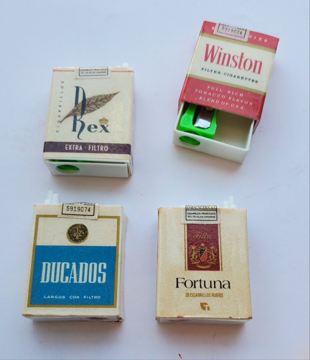 Vintage Cigarette Box Pencil Sharpeners