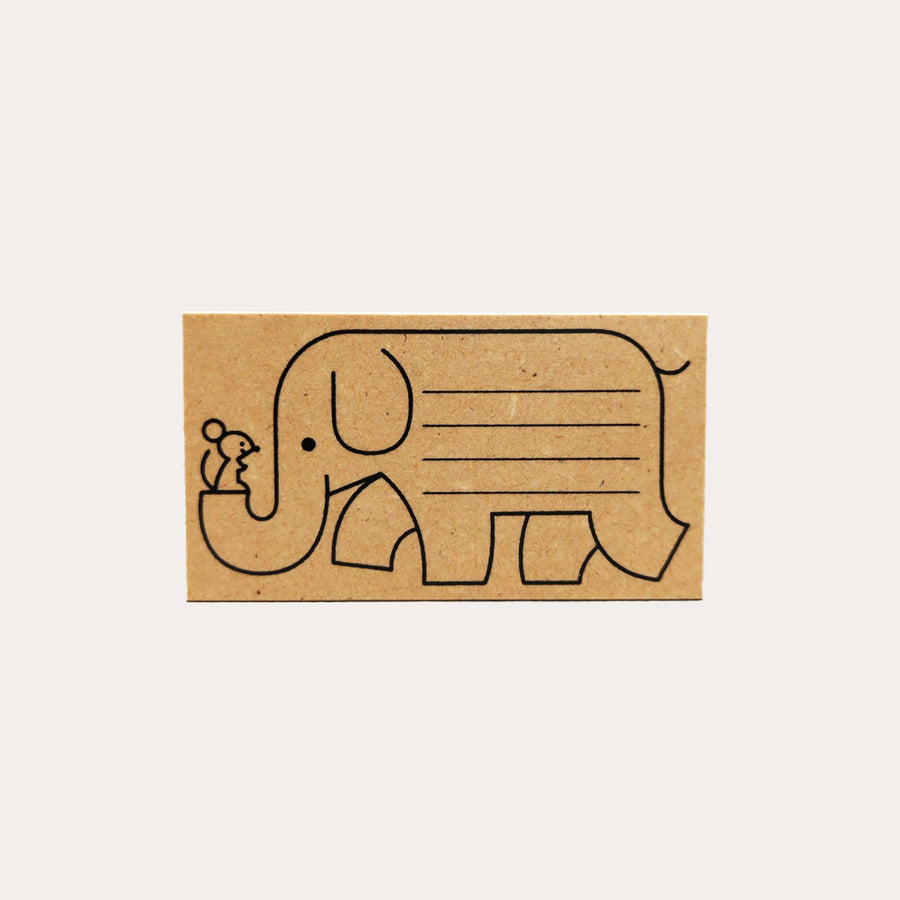 ELEPHANT MESSAGE WOODEN STAMP