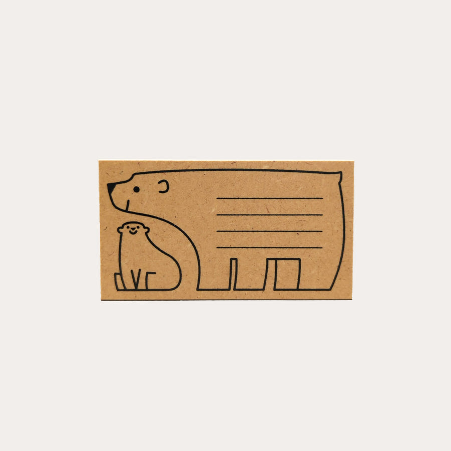 Polar bear MESSAGE WOODEN STAMP