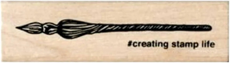 Glass pen rubber stamp