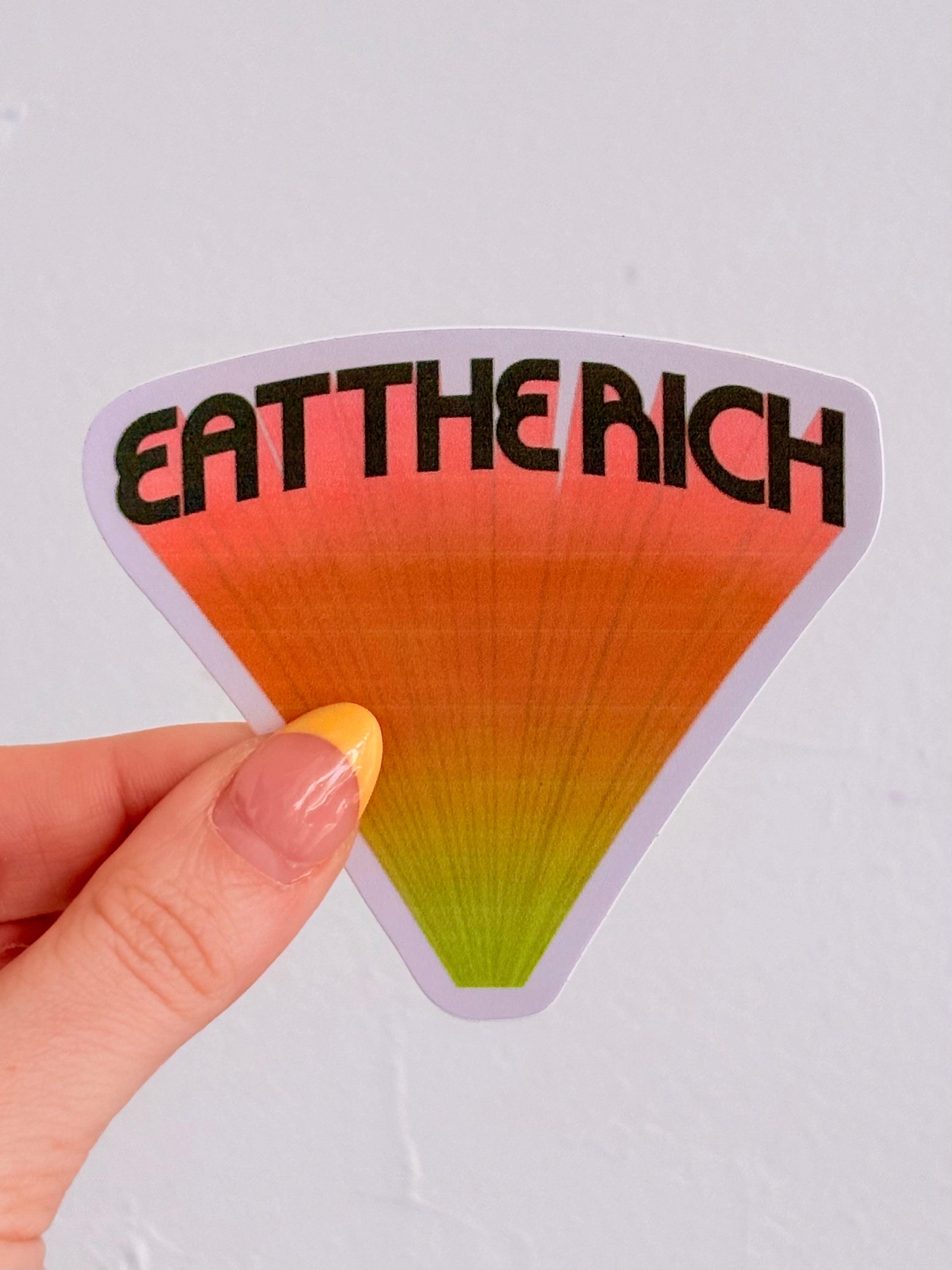 Eat the Rich Retro Sticker