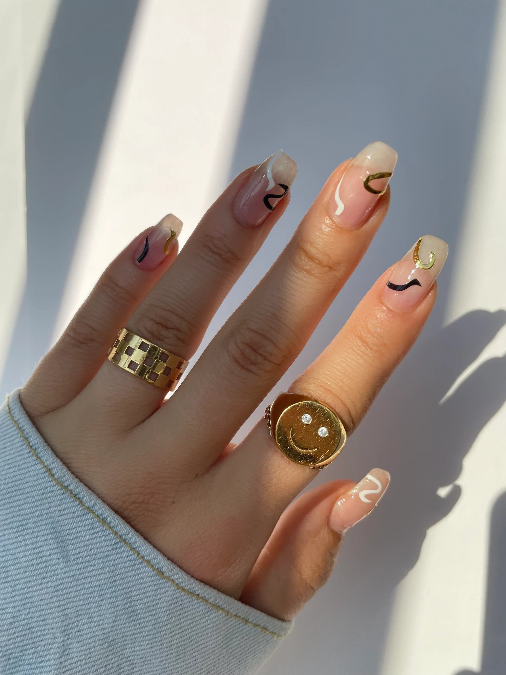 Nail Art Stickers - Checkered