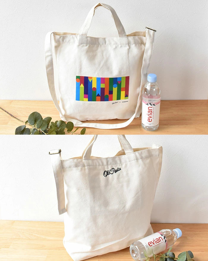 OLD RESTA 2-IN-1 JAPANESE STATIONERY Large TOTE BAG / Sakura Cray-Pas