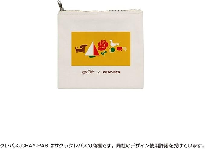 OLD RESTA 2-IN-1 JAPANESE STATIONERY Small TOTE BAG / Sakura Cray-Pas