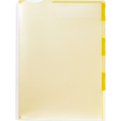 Gusseted 5-Pocket Index Folder / Canary