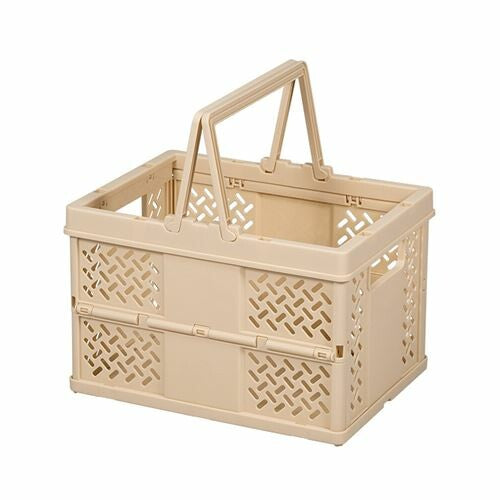 Folding Storage Basket with Handles / Sand