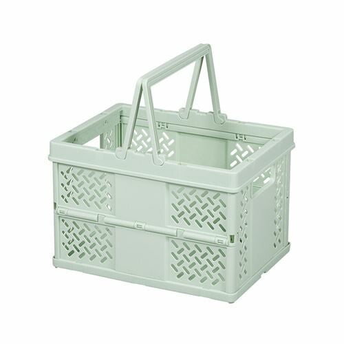 Folding Storage Basket with Handles / Mint