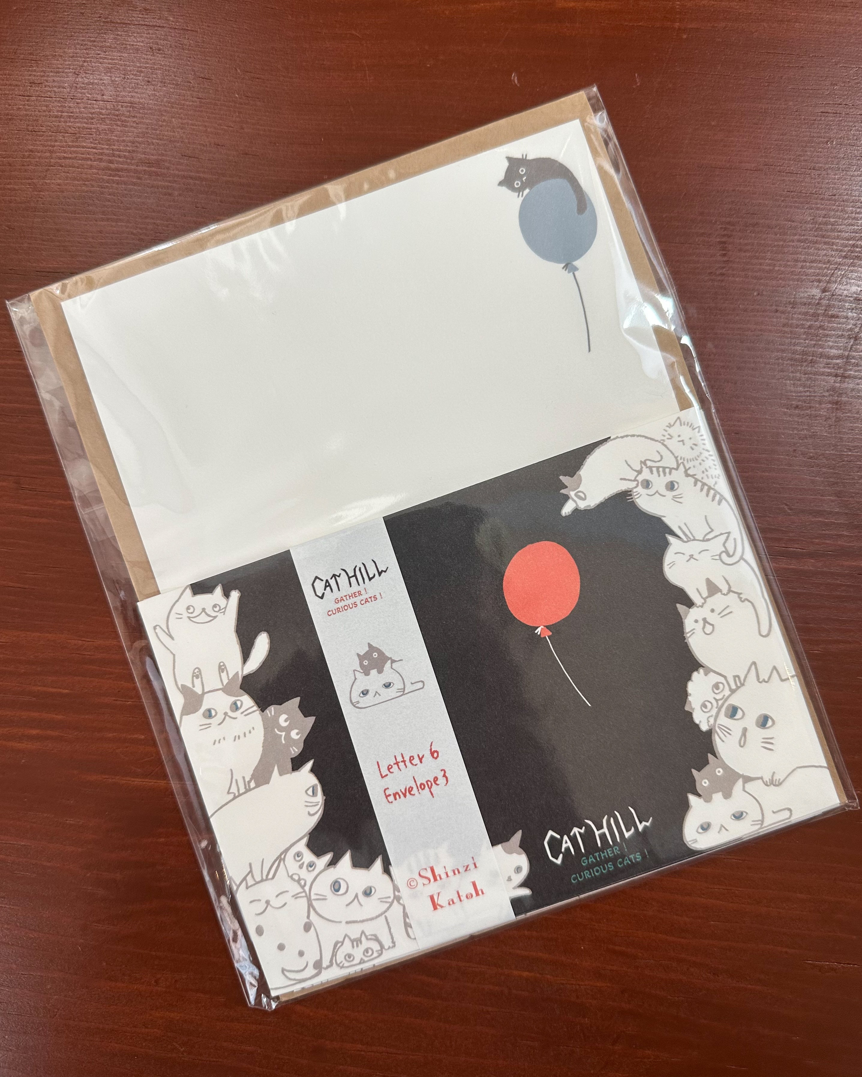 Shinzi Katoh Letter Set / Cat Hill / Black