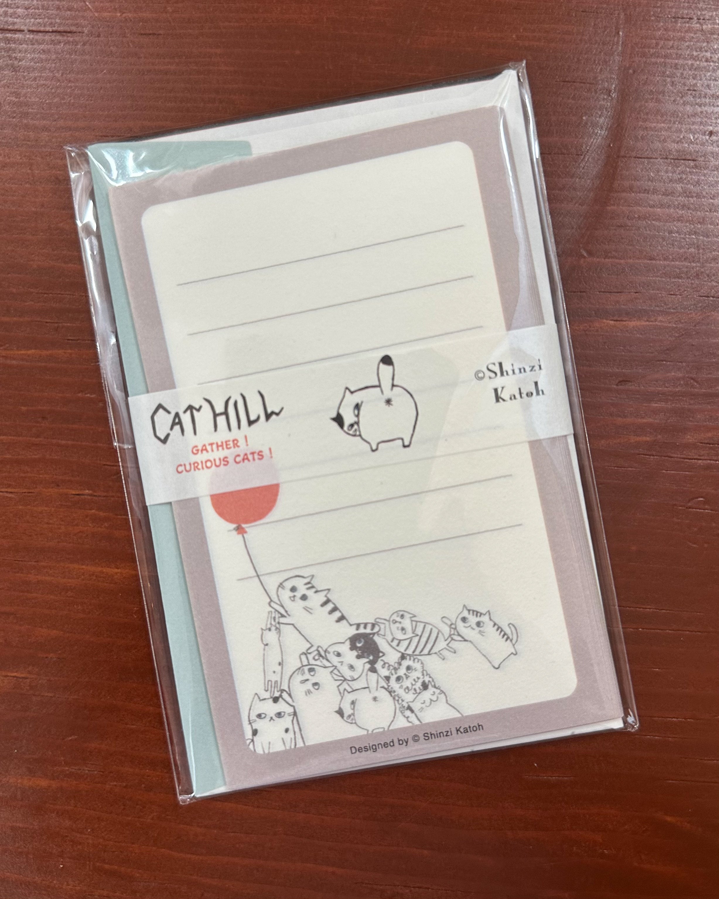 Shinzi Katoh Mini Letter Set / Cat Hill / Black