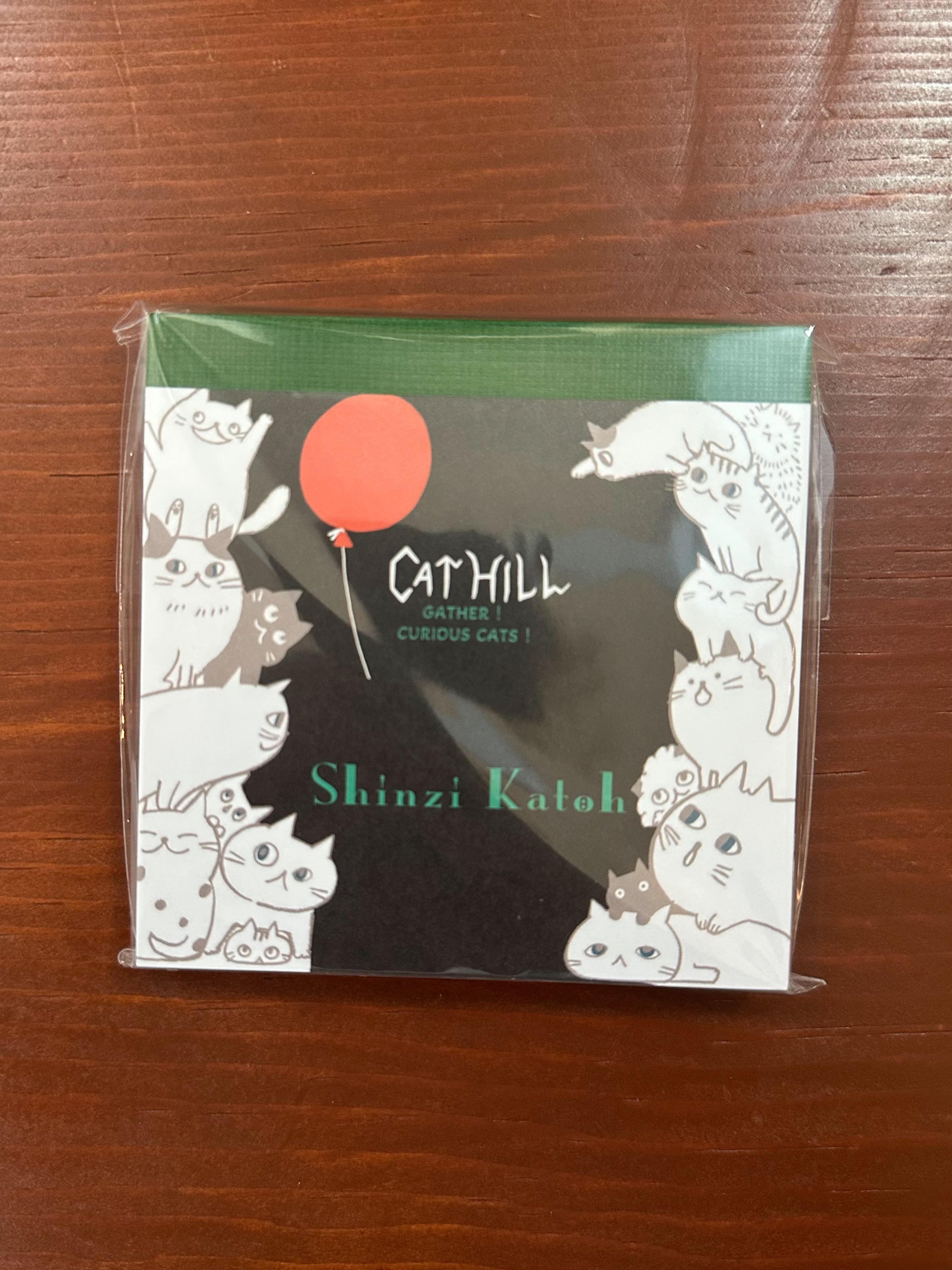 Shinzi Katoh Block Memo Pad / Cat Hill / Black
