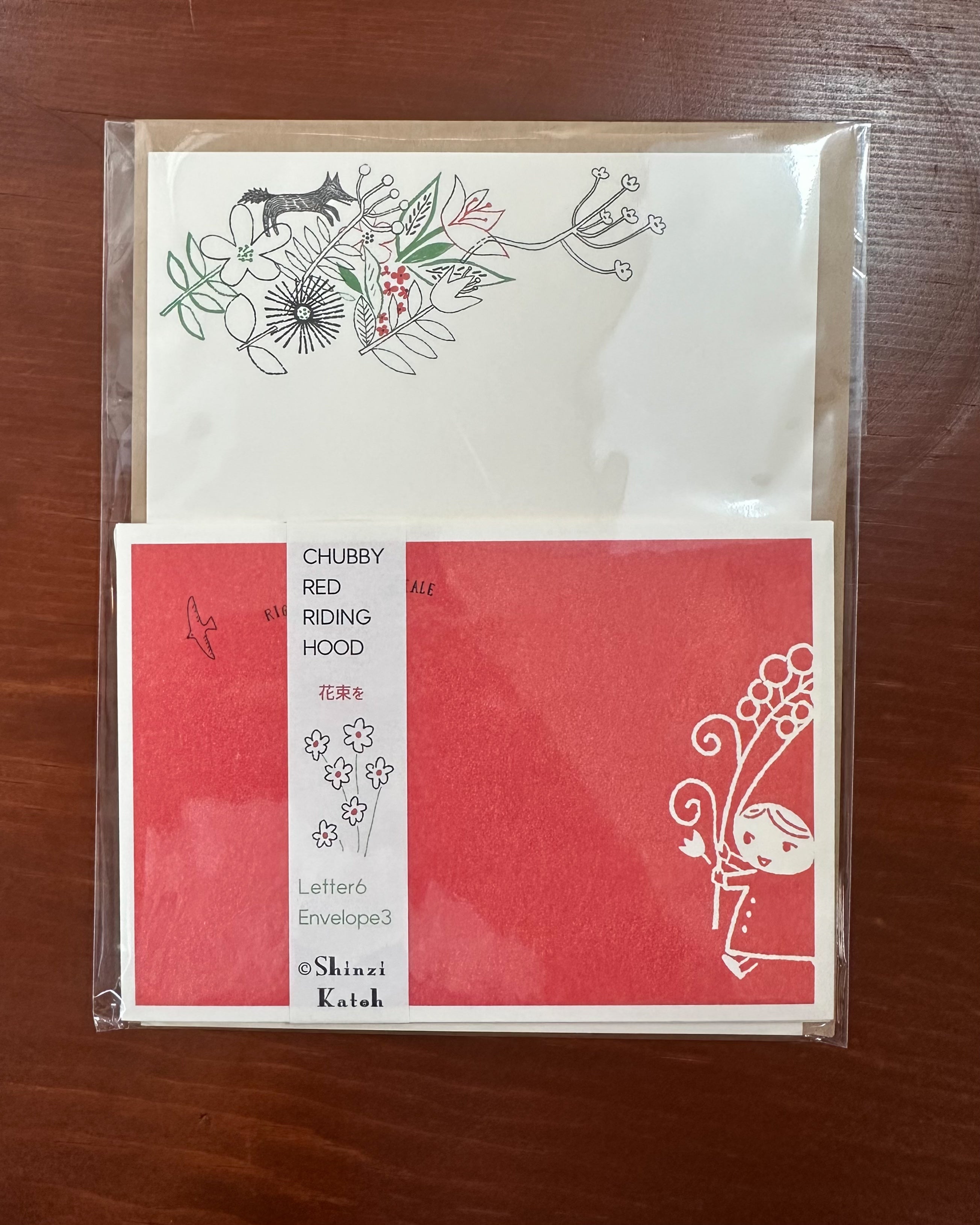 Shinzi Katoh Letter Set / Red Riding Hood / A Bouquet of Flowers