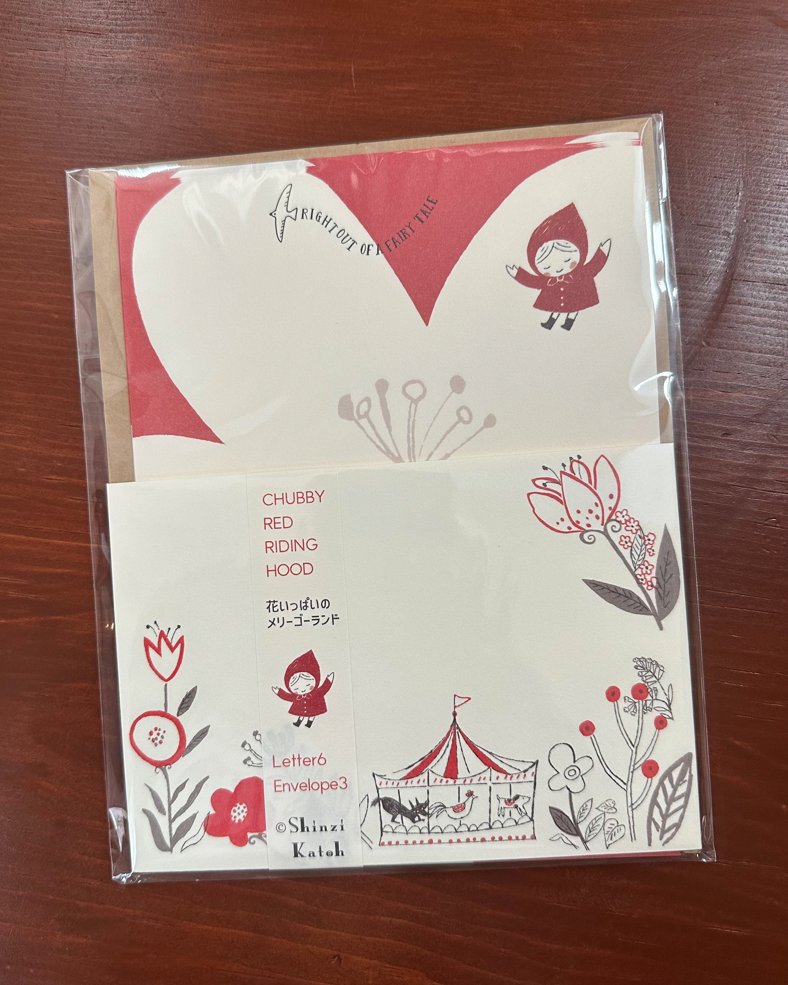 Shinzi Katoh Letter Set / Red Riding Hood / Merry Go Round