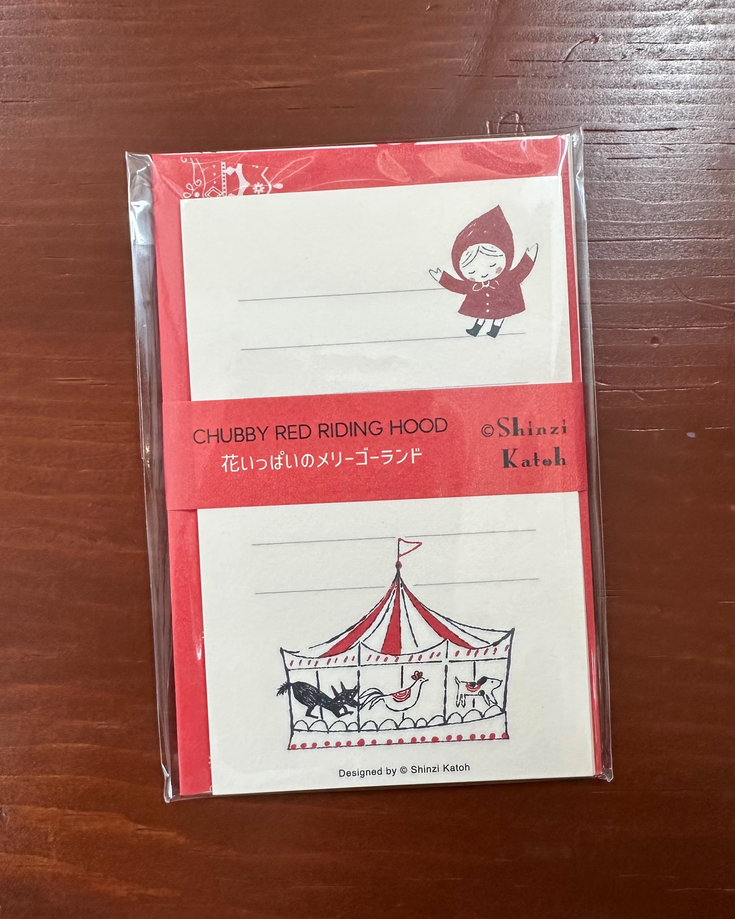 Shinzi Katoh Mini Letter Set / Red Riding Hood / Merry Go Round