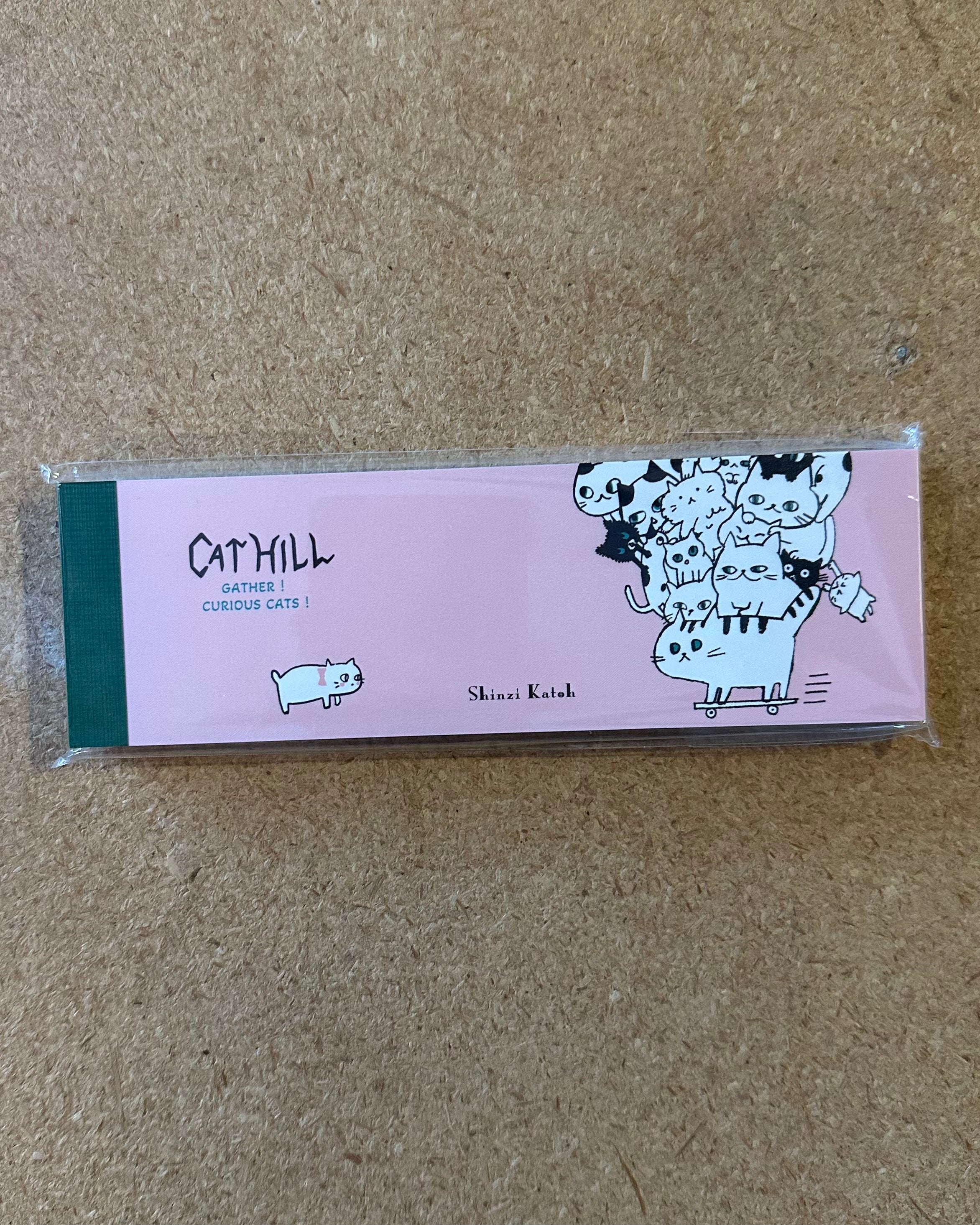 Shinzi Katoh Slim Memo Pad / Cat Hill / Pink