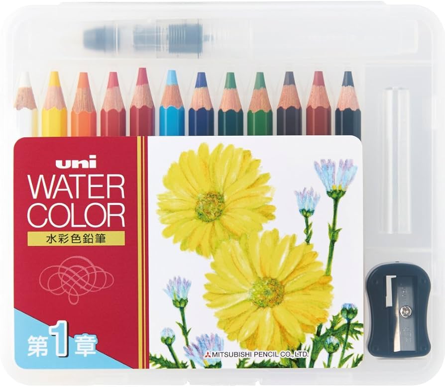 Uni Watercolor Pencils Botanical Pocket Set / Basic Palette