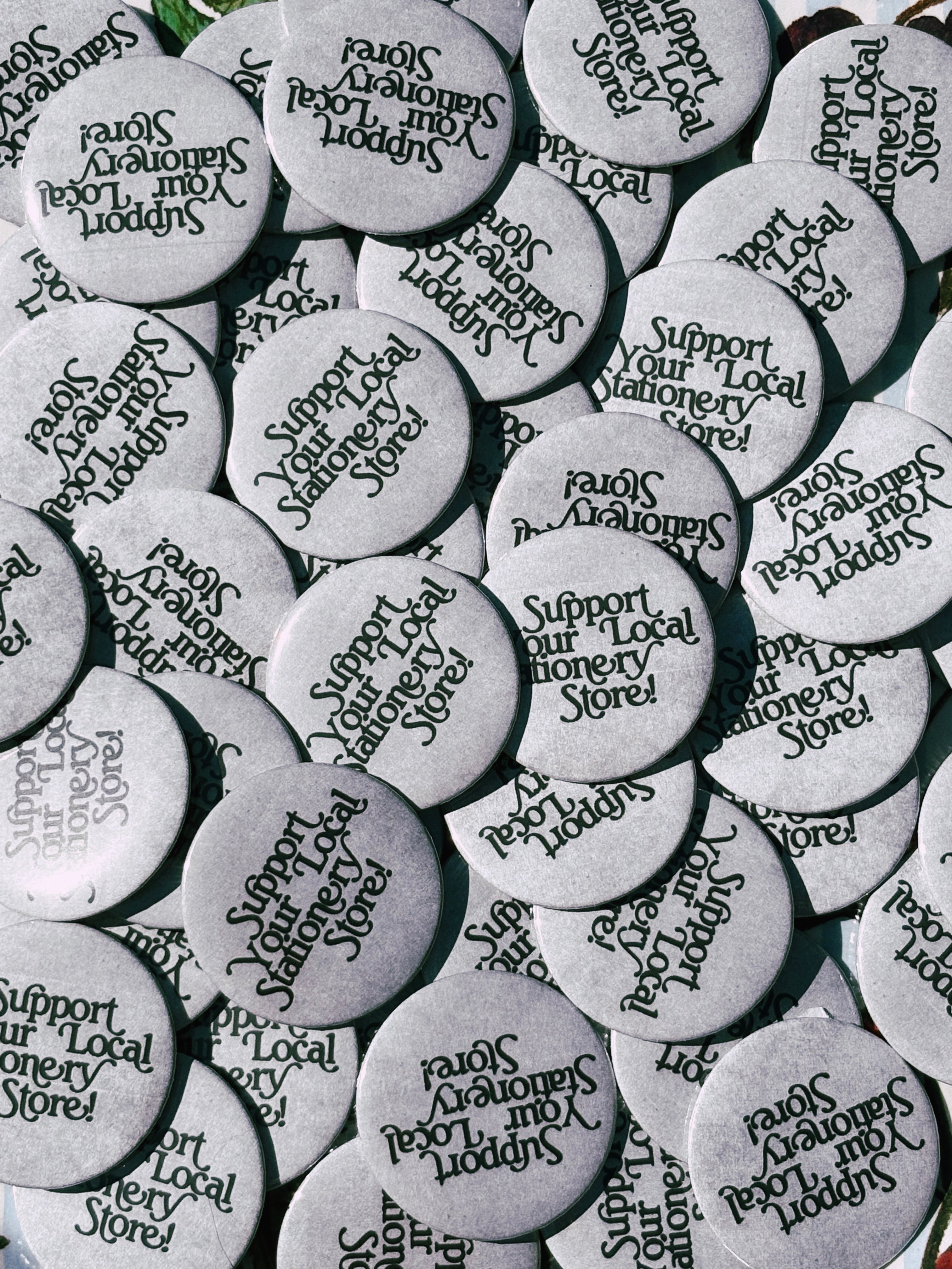 Support Your Local Stationery Store Button