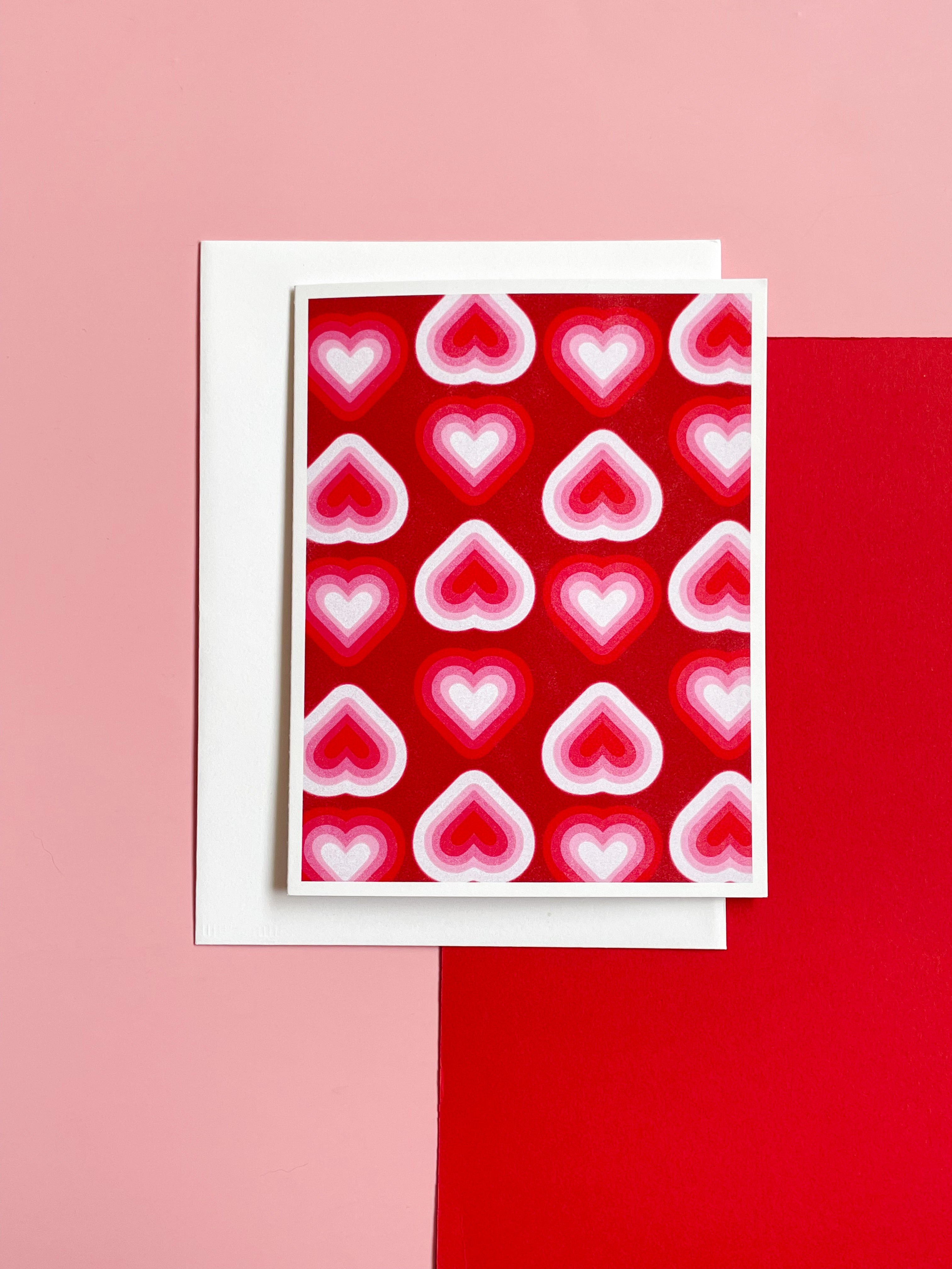 Glowing Hearts Card