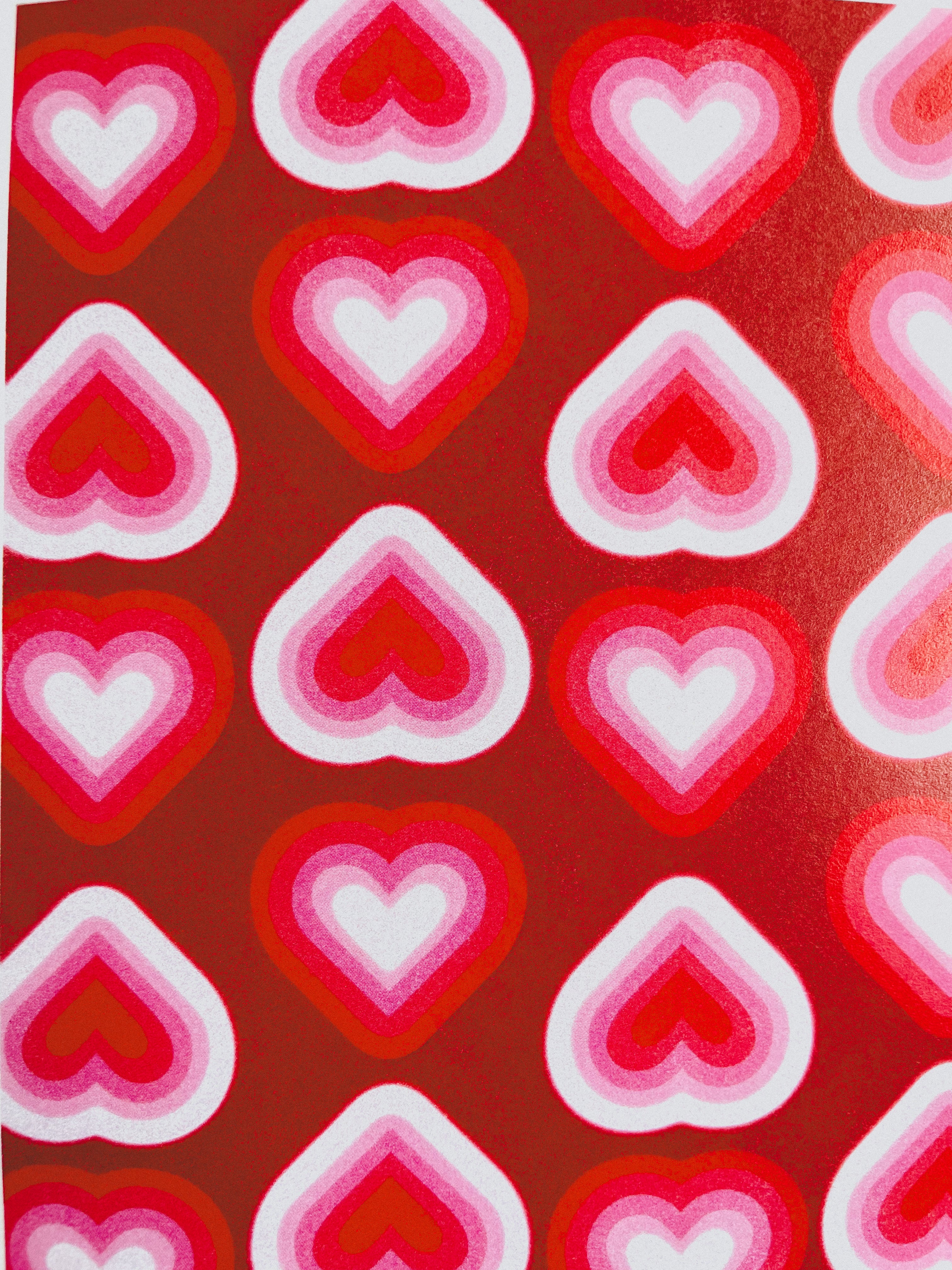 Glowing Hearts Card