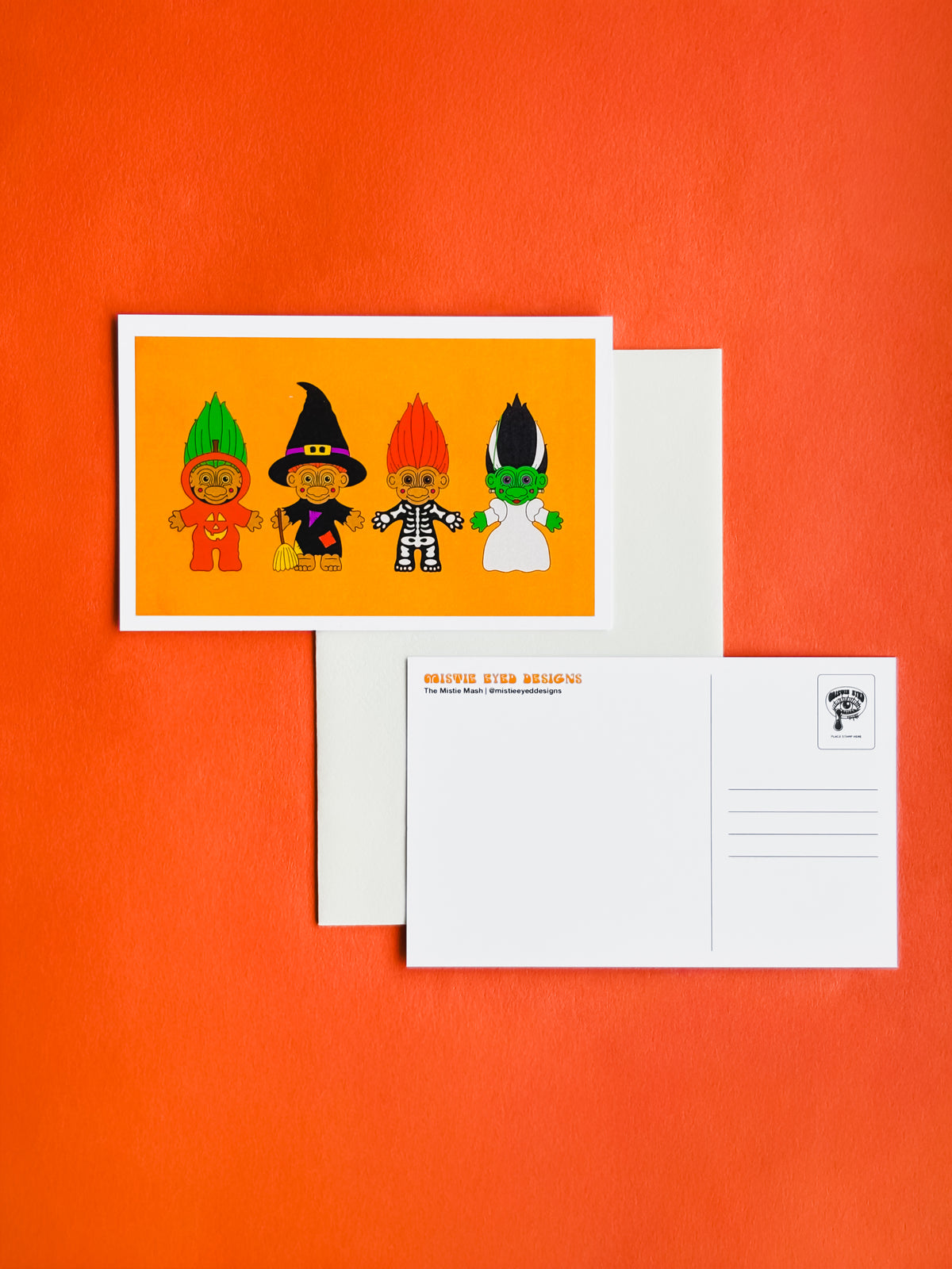 Halloween Troll Dolls Postcard