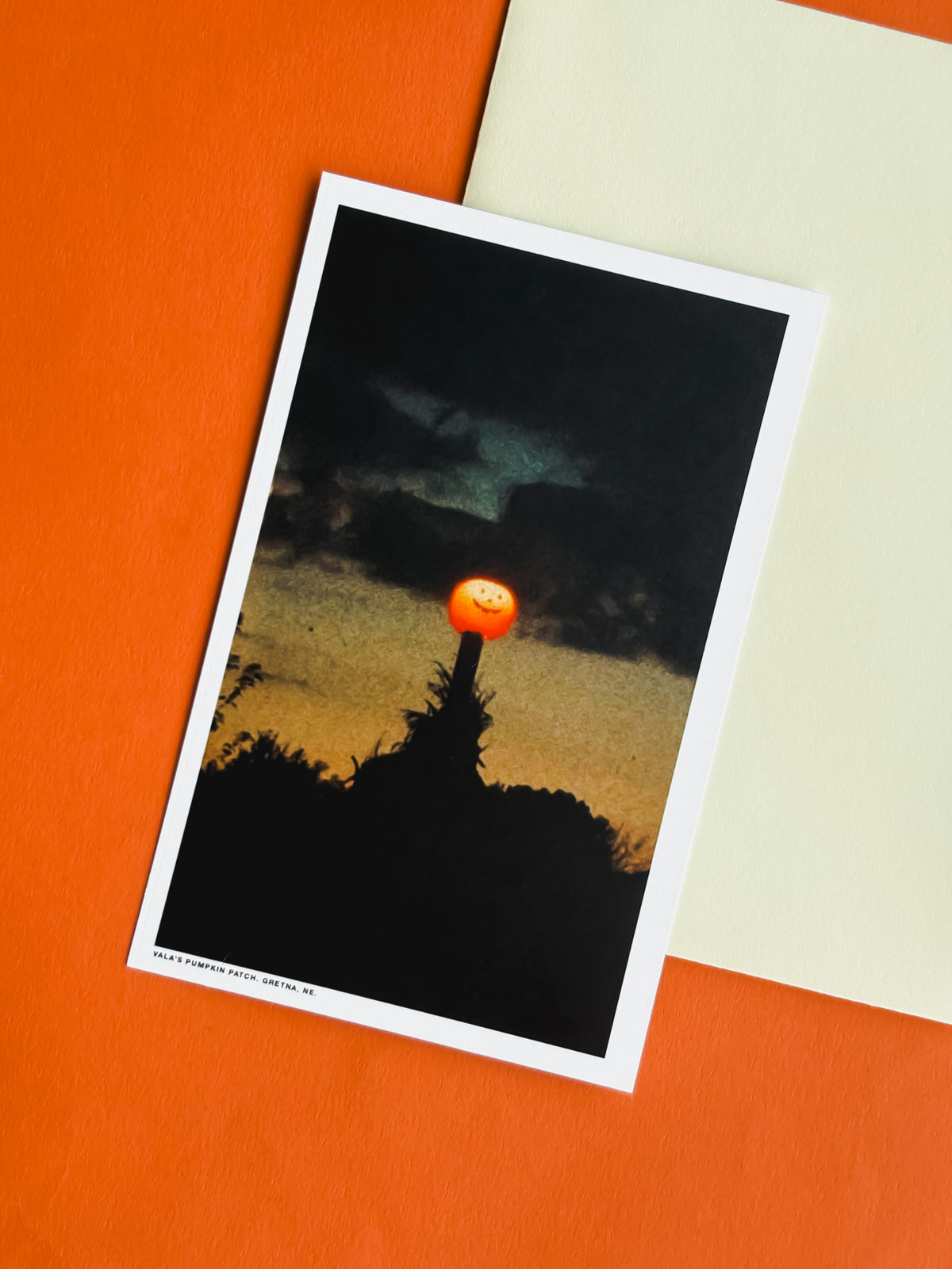 Glowing Pumpkin Postcard