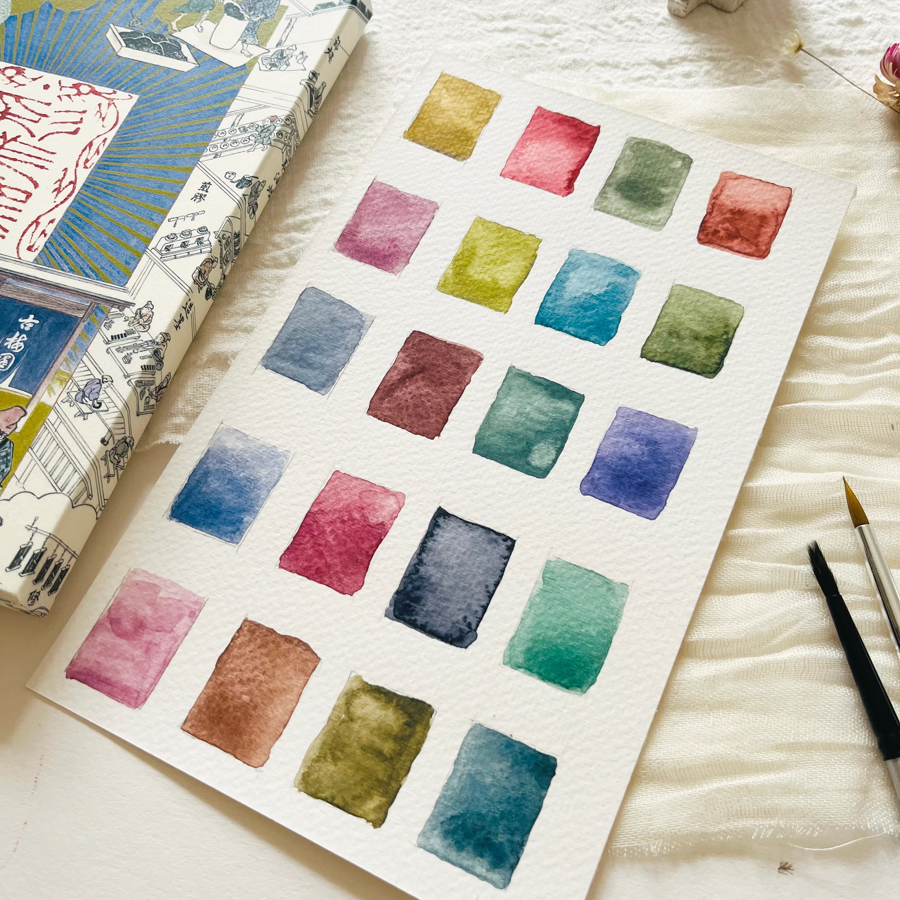 Kissho Gansai Tambi Watercolors / Set of 20 / Sumi Colors