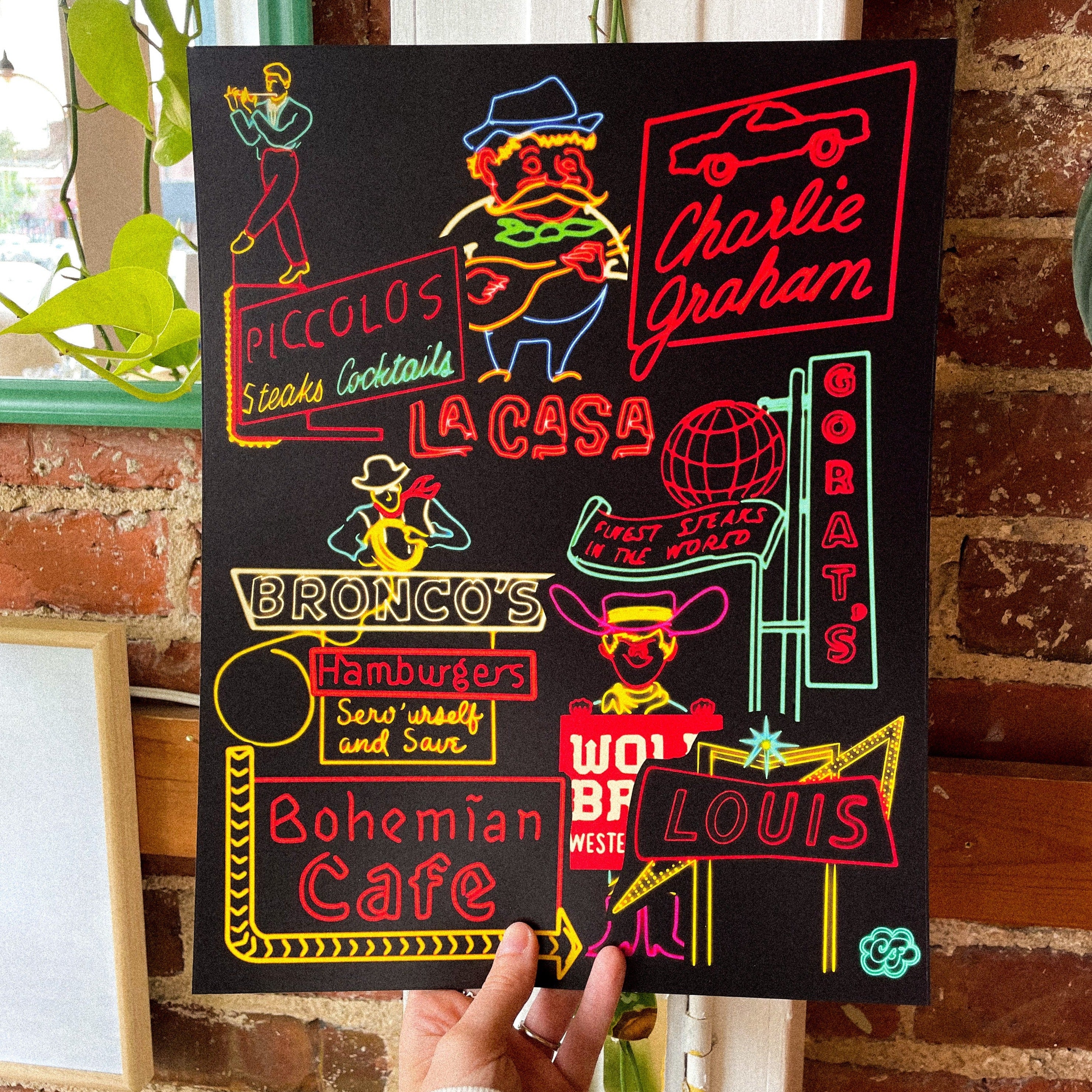 Neon Signs of Omaha Print