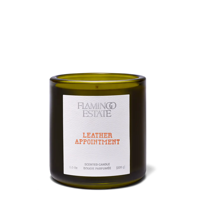 Leather Appointment Candle by Flamingo Estate