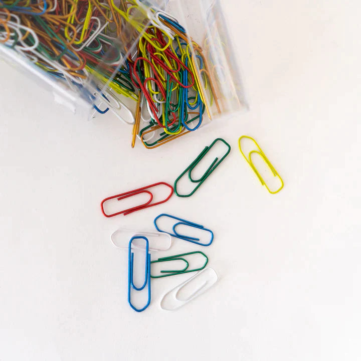 Italian Paper Clips / Rainbow / Set of 50