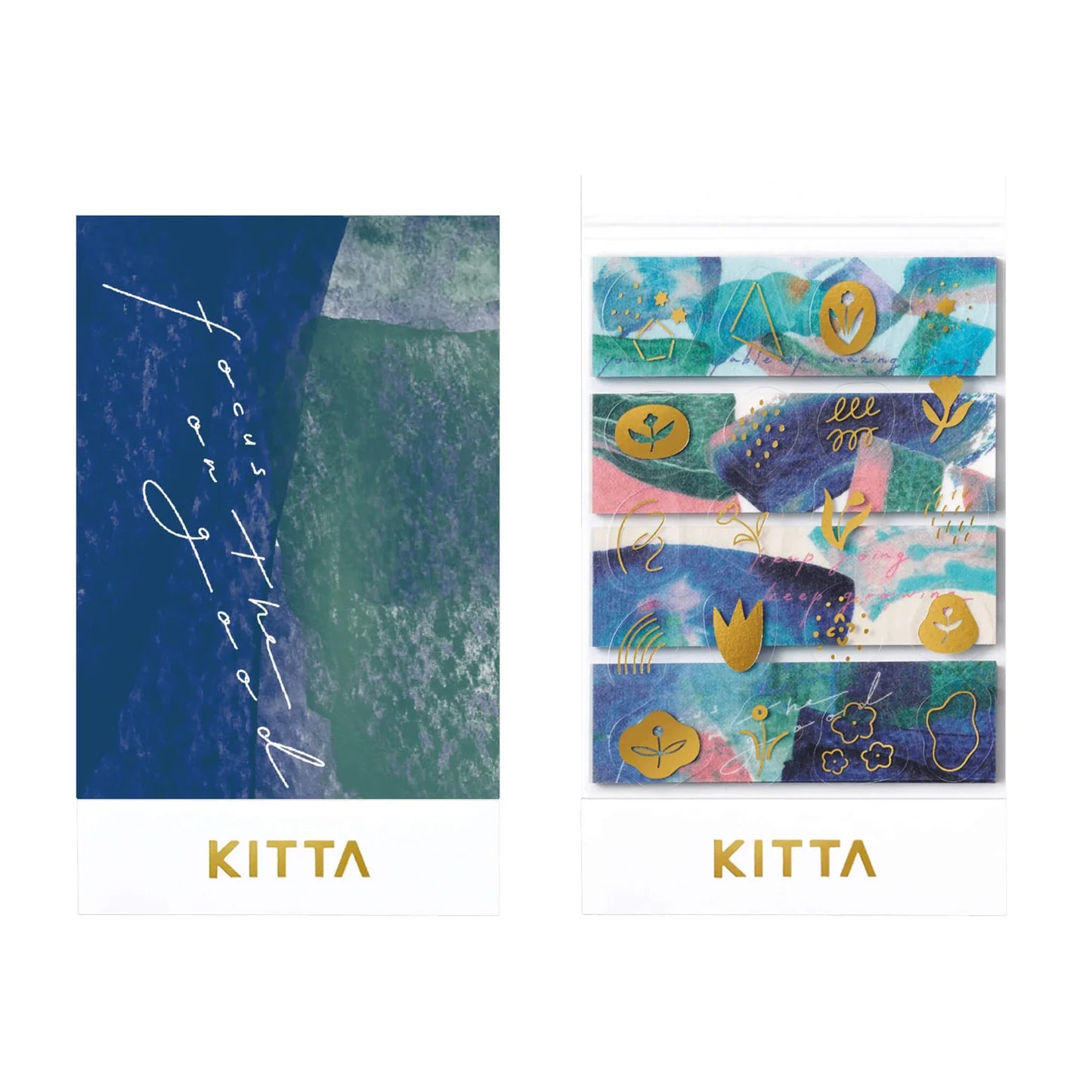 HITOTOKI KITTA Washi Tape Book / Message (Gold Foil)