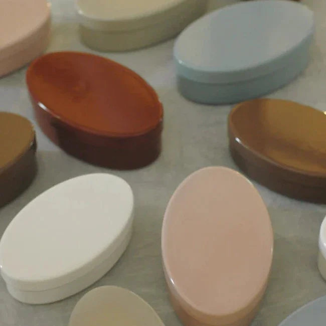 Oval Steel Enamel Box