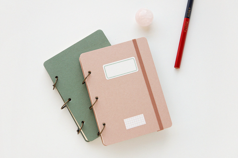 Small Open Book Diary / Moss Green