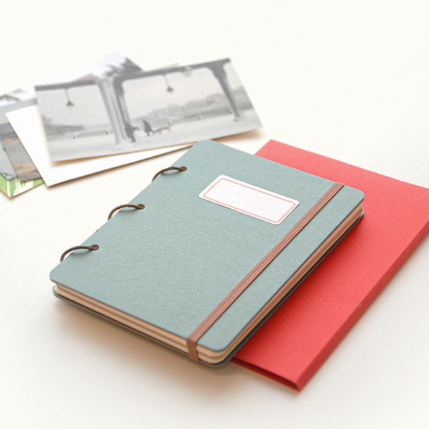 Small Open Book Diary / Moss Green