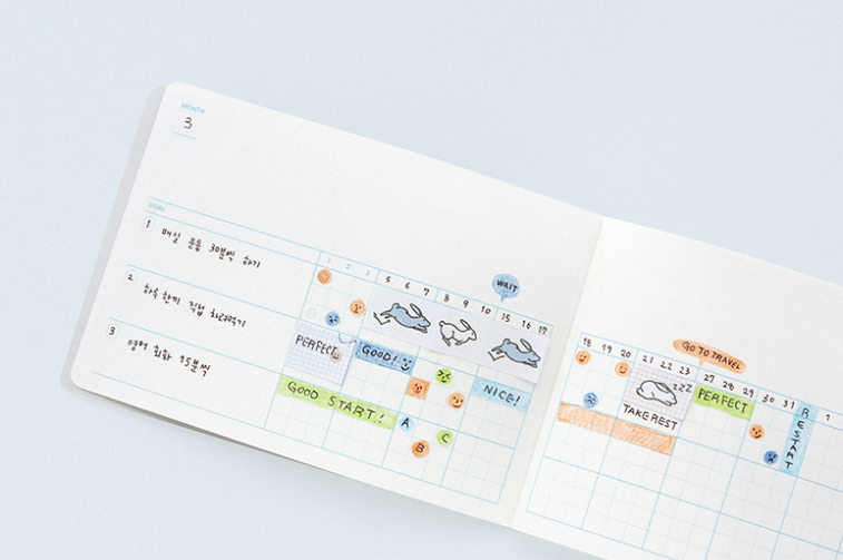 Rabbit 3-Step Routine Notebook