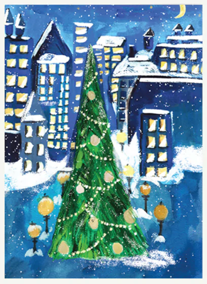 Snowy City Tree - Petite Card