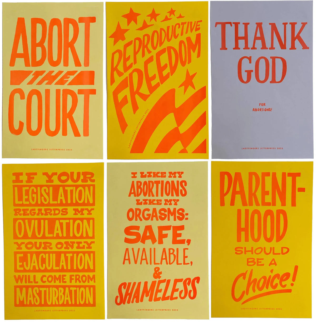 Reproductive Rights Protest Posters / Set of 6