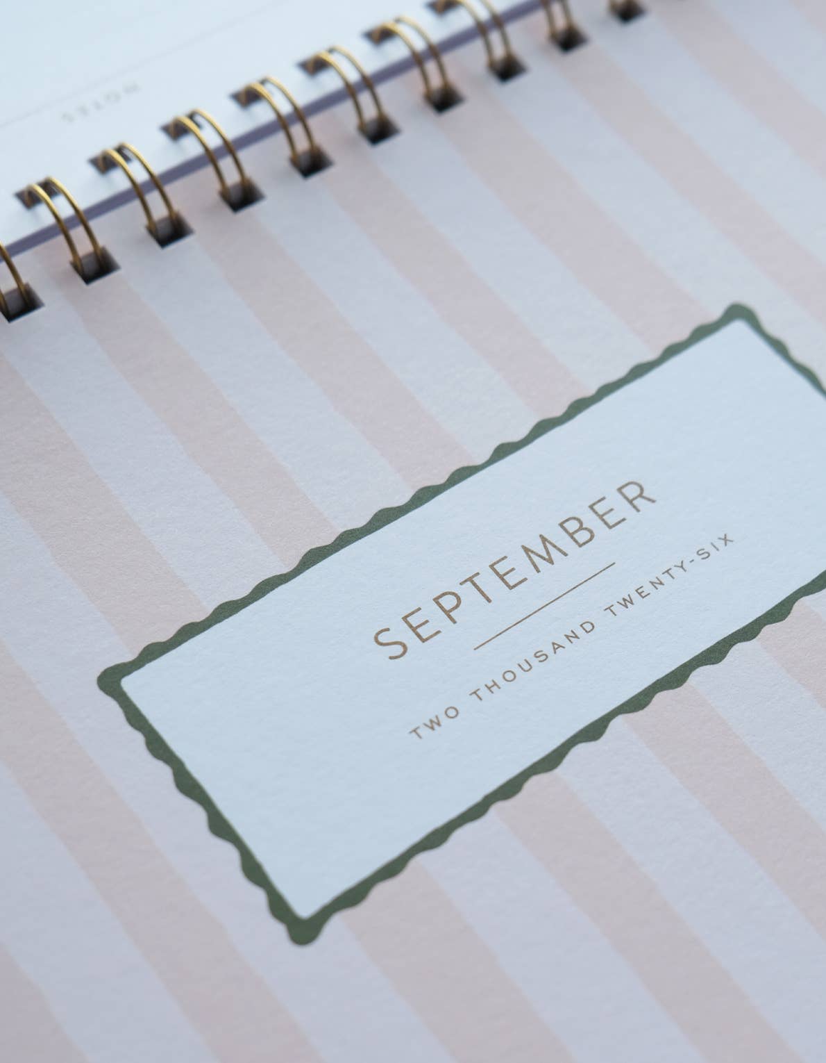 2026 Desktop Planner / Block Print Stripe